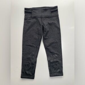 LULULEMON Leggings‎ Womens 6 Gray Print 30" Inseam Yoga Workout Athletic EUC